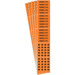 0.25 - 0.75" Pipe Marker "Chemical Feed", Orange