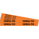 0.75 - 2.375" Pipe Marker "Chemical Feed", Orange_noscript