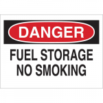 10" x 14" Fiberglass Danger Fuel Storage No Smoking Sign_noscript