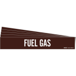 8" Pipe Marker "Fuel Gas", Vinyl, Brown_noscript