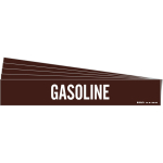 8" Pipe Marker "Gasoline", Vinyl, Brown_noscript