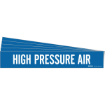 8" Pipe Marker "High Pressure Air", Vinyl, Blue