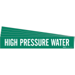 8" Pipe Marker "Heating Pressure Water", Green_noscript