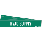 8" Pipe Marker "HVAC Supply", Vinyl, Green