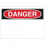 7" x 10" Fiberglass Danger Sign, Black/Red on White_noscript