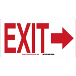 10" x 14" Fiberglass Exit Sign, Red on White_noscript