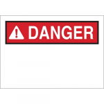 10" x 14" Fiberglass Danger Sign, Black/Red on White