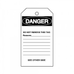 5.75" x 3" Polyester Blank Accident Prevention Tag, White_noscript