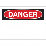 10" x 14" Polypropylene Danger Sign, Black/Red on White_noscript
