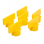 1.75" x 5" Yellow Polyethylene Post Sign Adapter, 6 pcs_noscript