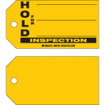 5.75" x 3" Paper Hold For Inspection Production Tag