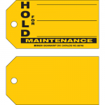 5.75" x 3" Paper Hold For Maintenance Production Tag
