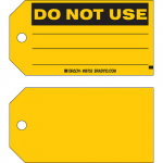 5.75" x 3" Paper Do Not Use Production Tag