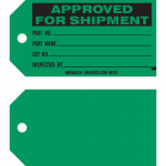 5.75" x 3" Paper Approved For Shipment Production Tag_noscript