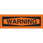 2.25" x 9" Polyester Warning Sign, Black on Orange89115