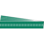 0.25 - 0.75" Pipe Marker "Caustic", Green