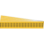 0.25 - 0.75" Pipe Marker "Heating Water", Yellow