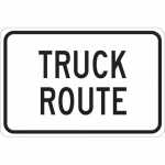 18" x 24" Aluminum Truck Route Sign, Black on White_noscript