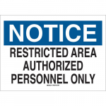 Area Authorized Personnel Only Sign_noscript