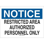 Area Authorized Personnel Only Sign_noscript
