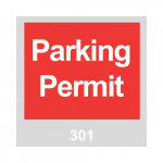 Decal w/ Legend: Parking Permit 301_noscript