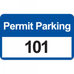 Bumper Decal w/ Legend: Permit Parking 101_noscript
