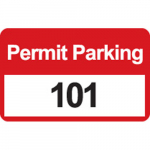 Bumper Decal w/ Legend: Permit Parking 101_noscript