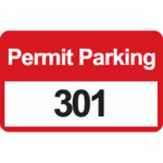 Bumper Decal w/ Legend: Permit Parking 301_noscript