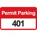 Bumper Decal w/ Legend: Permit Parking 401_noscript