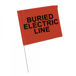 Marking Flag w/Legend: Buried Electric Line