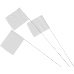 5" x 4" x 30" Plastic, Steel Marking Flag, White