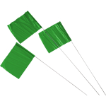 5" x 4" x 30" Plastic, Steel Marking Flag, Green_noscript