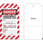 Lockout Tag: Danger: Equipment Lockout Out...