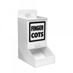 45418 13" x 6" x 8" Acrylic Finger Cot Dispenser_noscript