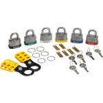 45450 Assorted Colors Lockout Padlock Kit with Hasps_noscript