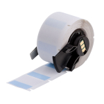 Self-Laminating Cable Labels, 1 x 1", Blue/Clear_noscript
