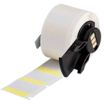 Self-Laminating Cable Labels, 1 x 1", Yellow/Clear_noscript