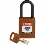 150318 Nylon Lockout Padlock, Brown_noscript