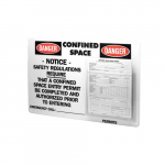 15.75" x 22.5" Confined Space Permit Center, Wall Mounted