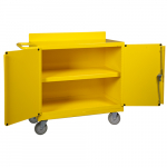 36" x 38.375" x 18" Spill Control Center Cart, Yellow_noscript