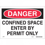 48593 Space Enter By Permit Only Sign_noscript