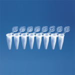 PCR Tube Strip w/ Flat Cap, White, Qty 120_noscript