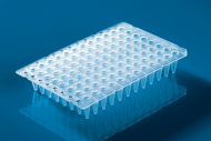 96 Well Clear PCR Plate, Non-skirted, Elevated Rim_noscript