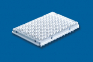 96 Well White PCR Plate, Semi-skirted, Elevated Rim_noscript