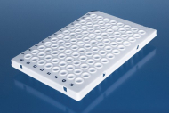 96 Well White PCR Plate, Semi-skirted, Low-profile