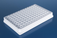 96 Well White PCR Plate, Skirted, Low-profile