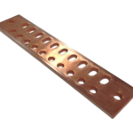 1/4" x 2" x 10", P-Hole Pattern, Copper Ground BarCB14210P