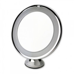 2x Round Lighted Mirror with Suction Cup Base_noscript