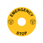 Warning Label, Emergency, STOP, 60 mm_noscript