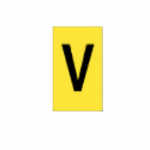 Alphanumeric Sign, "V", Polyester Film, 10 mm x 6 mm
